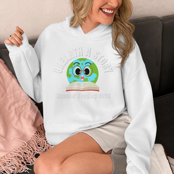Unearth a Story Summer 2026 Reading Program Earth Read Book Premium Tri-Blend Unisex Hoodie