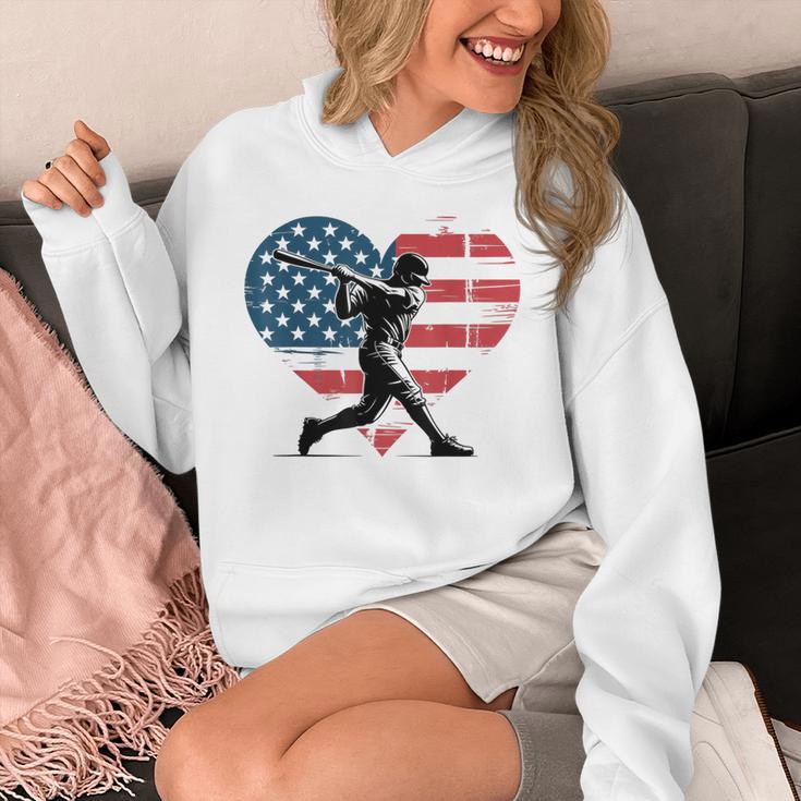 Valentines Baseball Batter Silhouette Heart Men Boys Kid Unisex Hoodie