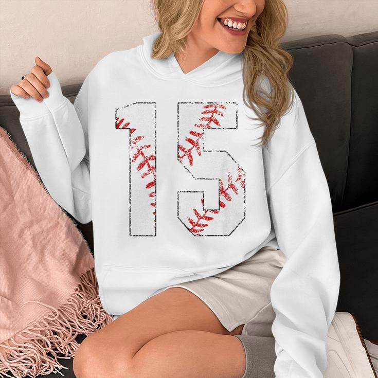 Vintage Distressed Baseball Number 15 Jersey Player Uniform Unisex Hoodie Vintage Distressed Baseball Number 15 Jersey Player Uniform Unisex Hoodie