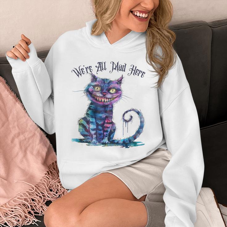 We'Re All Mad Here Cheshire Cat Alice Wonderland Book Boys Unisex Hoodie We'Re All Mad Here Cheshire Cat Alice Wonderland Book Boys Unisex Hoodie