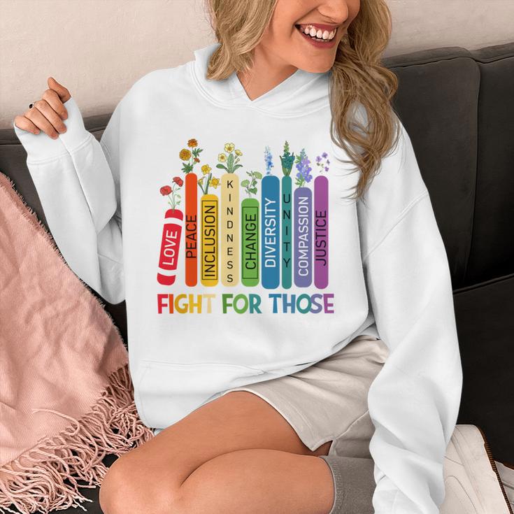 Women Book Flower Fight For Those Without Your Privilege Unisex Hoodie
