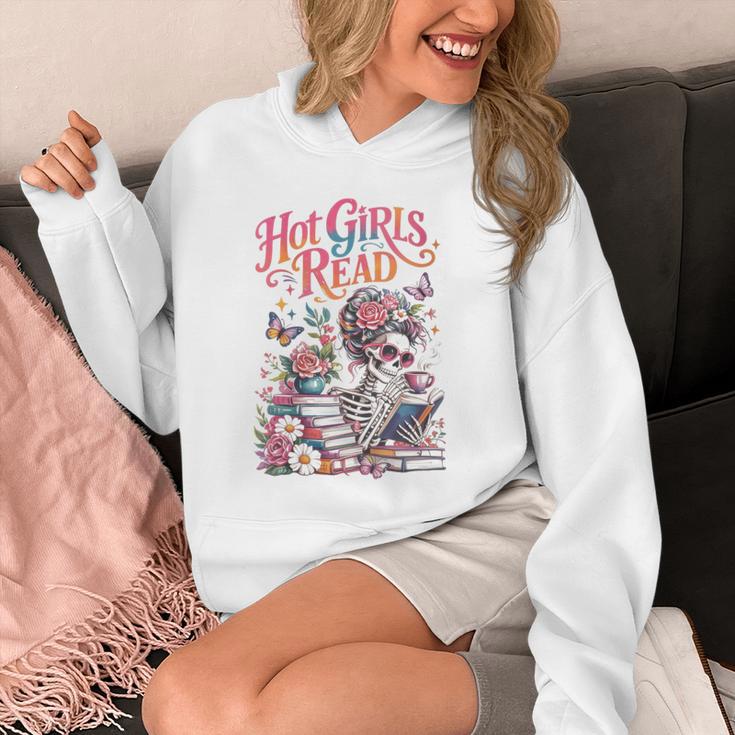 Women's Hot Girls Reader Floral Book Lover Cute Skeleton Reading Unisex Hoodie Women's Hot Girls Reader Floral Book Lover Cute Skeleton Reading Unisex Hoodie