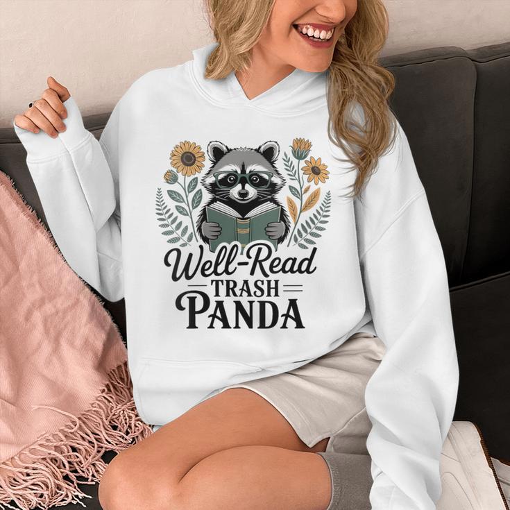 Women's Well Read Trash Panda Book Lover Raccoon Unisex Hoodie Women's Well Read Trash Panda Book Lover Raccoon Unisex Hoodie