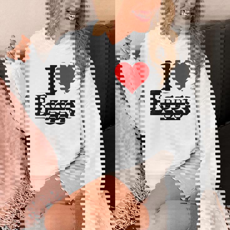 アイラブエッグアイハートエッグ パーカー