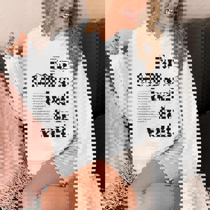 クリスチャン ジョン 3 16 18 Godo Loved The World 聖書の一節 長袖tシャツ パーカー