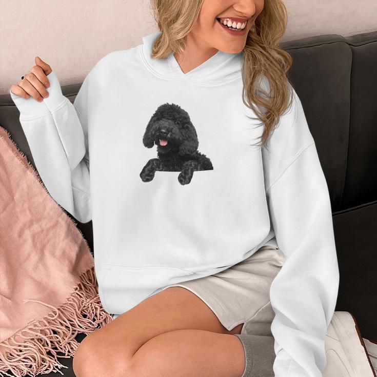 ブラックラブラドゥードル ポケット入り ラブラドゥードル犬愛好家 長袖tシャツ パーカー