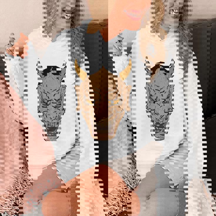 ヴィンテージの般若能面、浮世絵スタイル パーカー