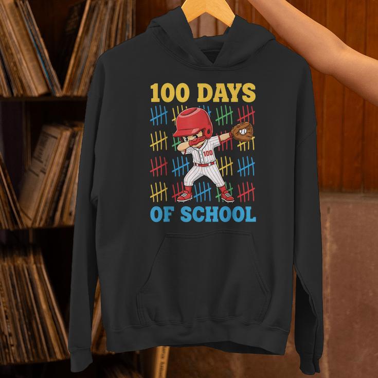 100 Days Of School Baseball Bat 100th Day Of School Boys Unisex Hoodie