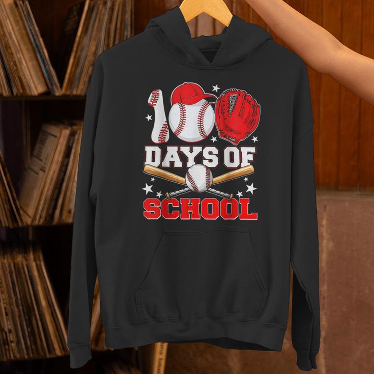 100 Days Of School Baseball Boys Kids Students Unisex Hoodie