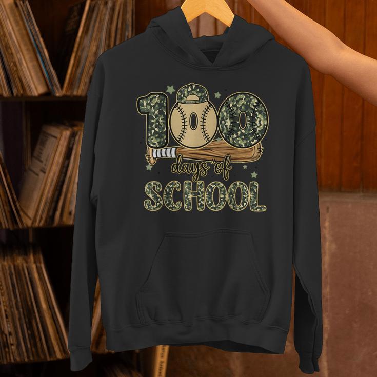 100 Days Of School Baseball Camo Boys Kids 100th Day Unisex Hoodie 100 Days Of School Baseball Camo Boys Kids 100th Day Unisex Hoodie