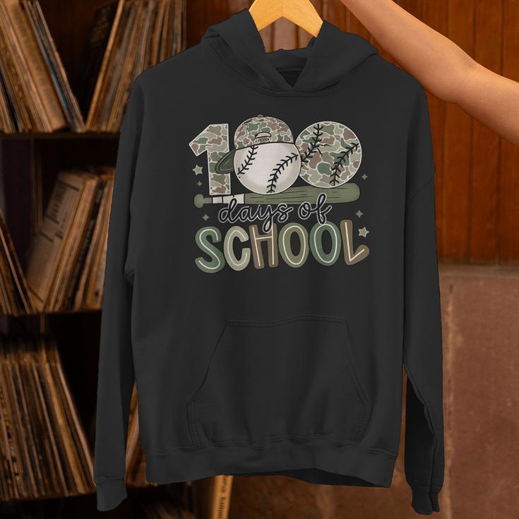 100 Days Of School Baseball Camo Celebration Unisex Hoodie