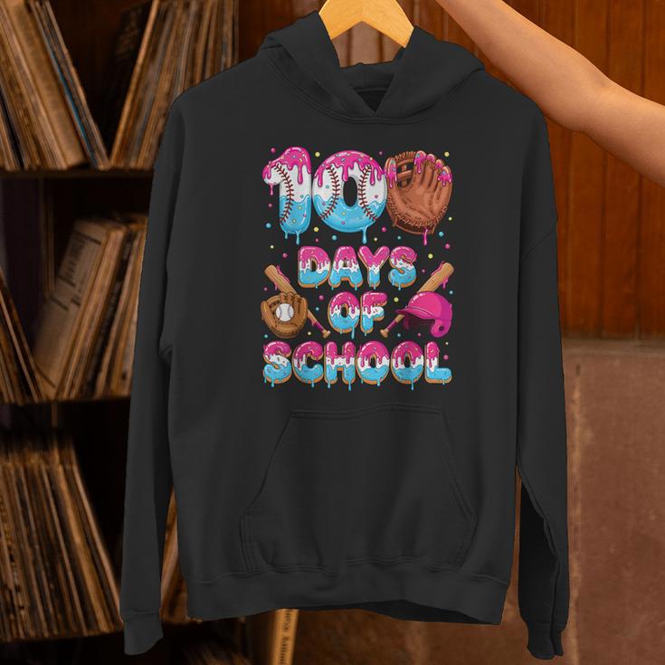 100 Days Of School Baseball Donut Dripping Teacher Boys Kids Unisex Hoodie 100 Days Of School Baseball Donut Dripping Teacher Boys Kids Unisex Hoodie