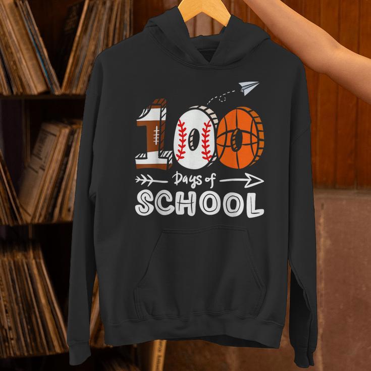 100th Day Of School Basketball Baseball Football Kids Boys Unisex Hoodie 100th Day Of School Basketball Baseball Football Kids Boys Unisex Hoodie