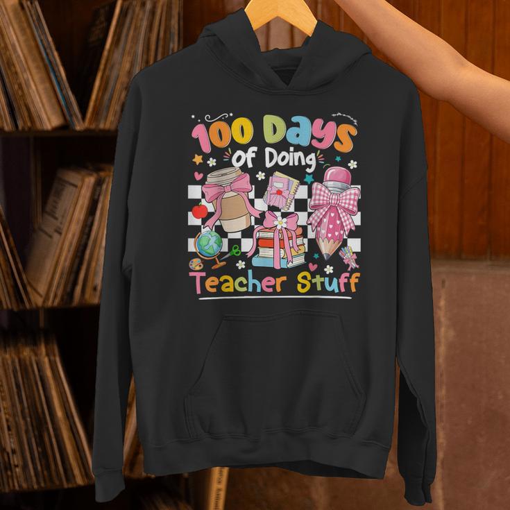 100th Day Of School Teacher 100 Days Coffee Books Unisex Hoodie