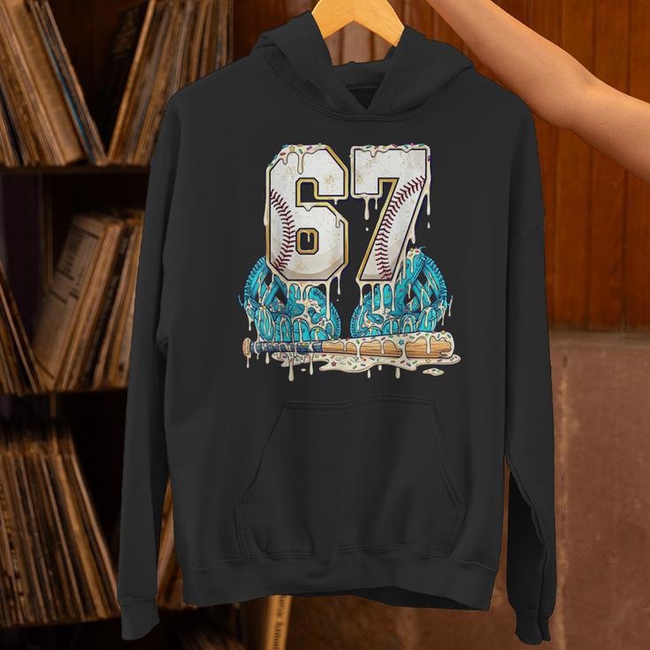 67 Baseball Drip Boys Youth Kids 6-7 Ice Cream Dripping 6 7 Unisex Hoodie