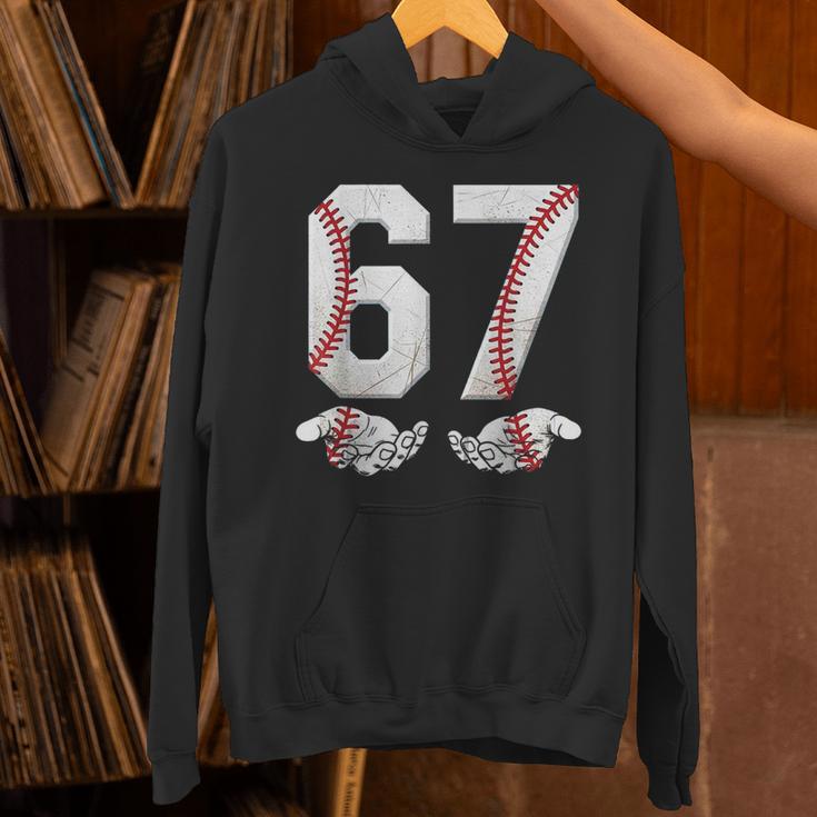 67 Six Seven Number 6 7 Meme Baseball Six Seven For Boys Men Unisex Hoodie 67 Six Seven Number 6 7 Meme Baseball Six Seven For Boys Men Unisex Hoodie
