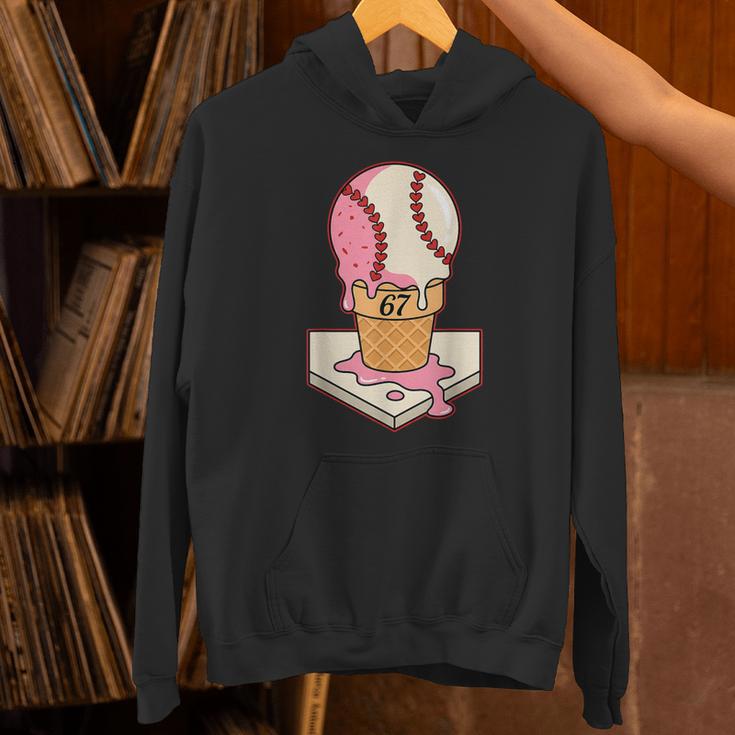 67 Tee Baseball Creamy Dripping Graphic Sixty-Seven Clothes Unisex Hoodie