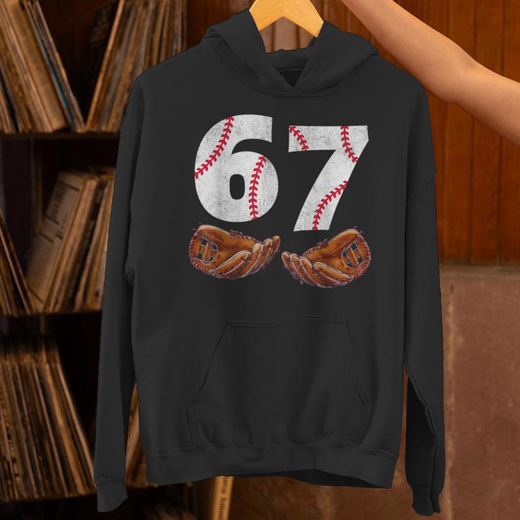 67 Trend Baseball Glove Number Style Unisex Hoodie