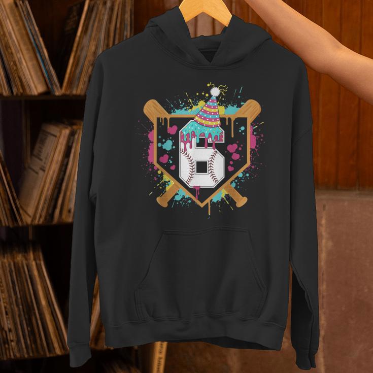 6th Birthday Baseball Drip Number 6 Year Old Birthday Boy Unisex Hoodie 6th Birthday Baseball Drip Number 6 Year Old Birthday Boy Unisex Hoodie