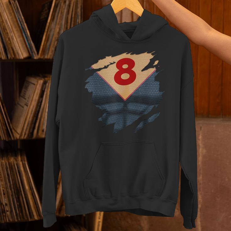 8th Birthday Comic Book Superhero Born In 2017 Unisex Hoodie