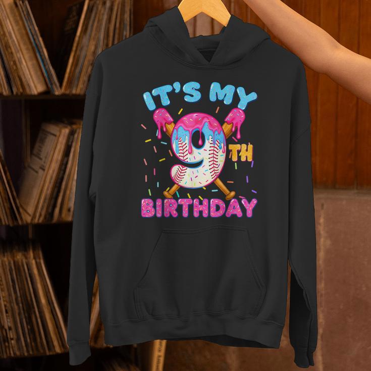 9th Birthday Baseball 9 Year Old Ice Cream Drip Boy Baseball Unisex Hoodie 9th Birthday Baseball 9 Year Old Ice Cream Drip Boy Baseball Unisex Hoodie