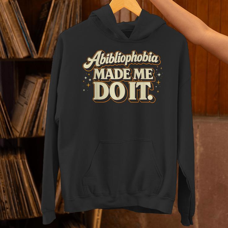 Abibliophobia Book Lover Humor Reading Novelty Unisex Hoodie