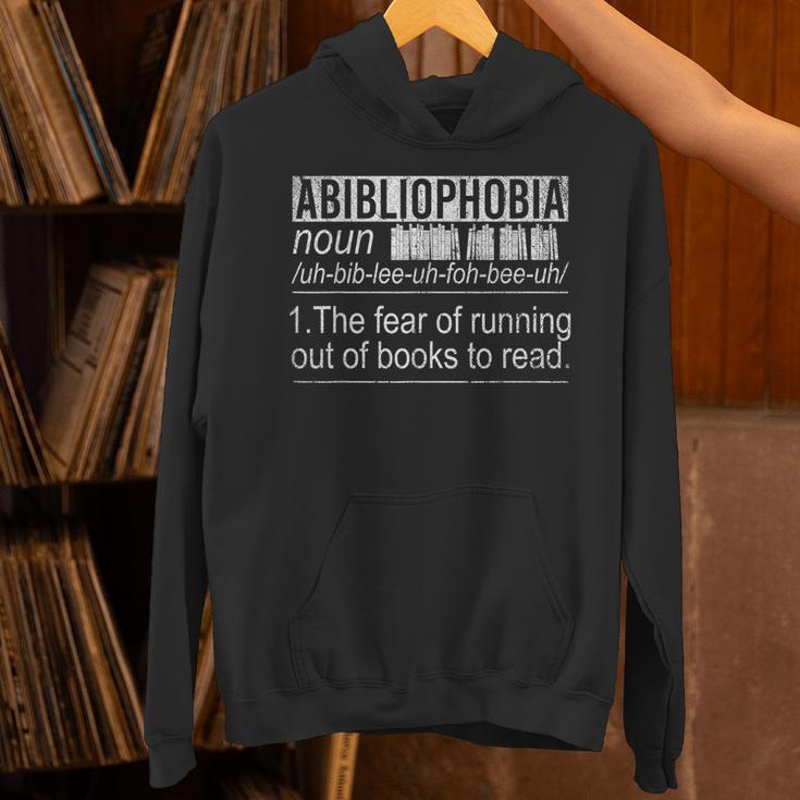 Abibliophobia The Fear Of Running Out Of Books Reading Unisex Hoodie