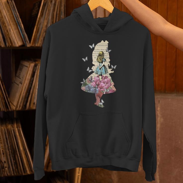 Alice In Wonderland Magical Garden Vintage Book Unisex Hoodie