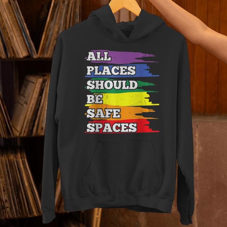 All Placeshould Beafepaces ゲイプライド 同盟国 Lgbtq Month パーカー