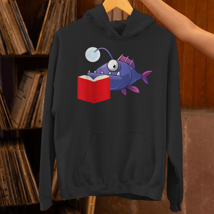 Anglerfish Reading Book Unisex Hoodie Anglerfish Reading Book Unisex Hoodie
