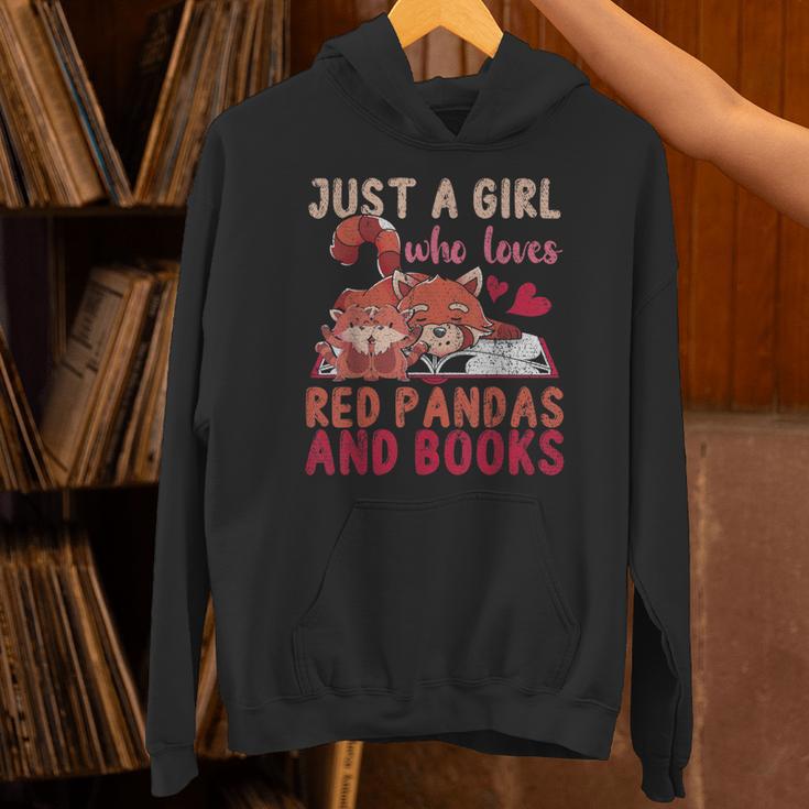 Animal Just A Girl Who Loves Red Pandas And Books Reading Unisex Hoodie Animal Just A Girl Who Loves Red Pandas And Books Reading Unisex Hoodie