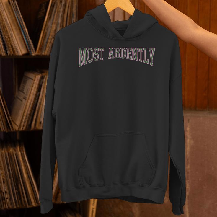 Most Ardently Varsity Romance Novel Quote Book Lover Women Unisex Hoodie Most Ardently Varsity Romance Novel Quote Book Lover Women Unisex Hoodie