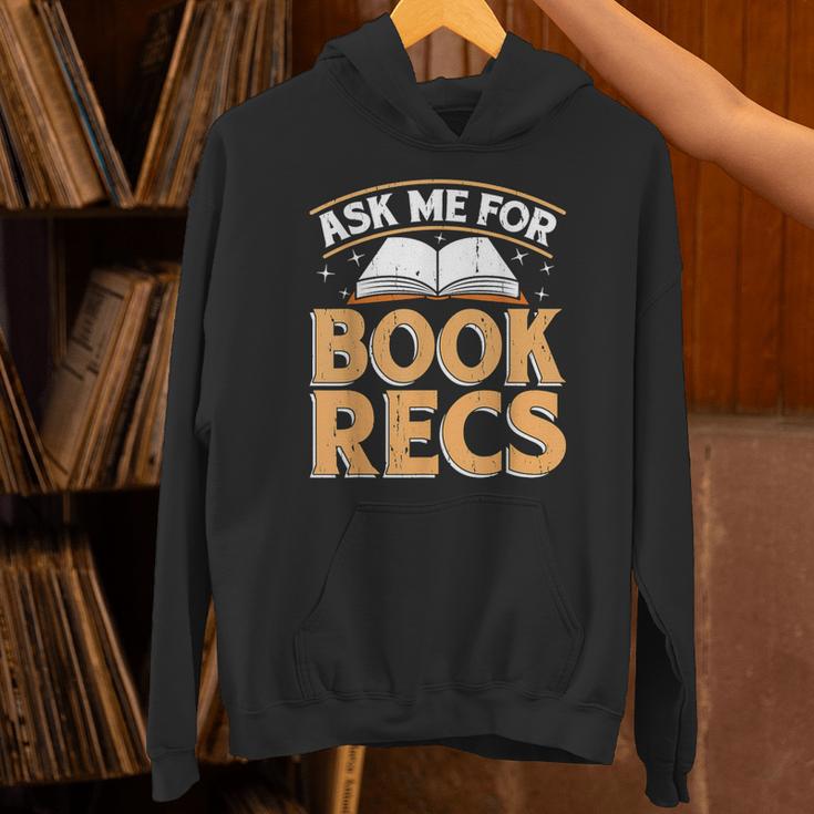 Ask Me For Book Recs School Librarian Bookaholic Librarian Unisex Hoodie