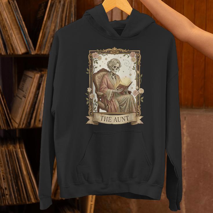 The Aunt Tarot Card Women Skeleton Aunty Book Lover Unisex Hoodie