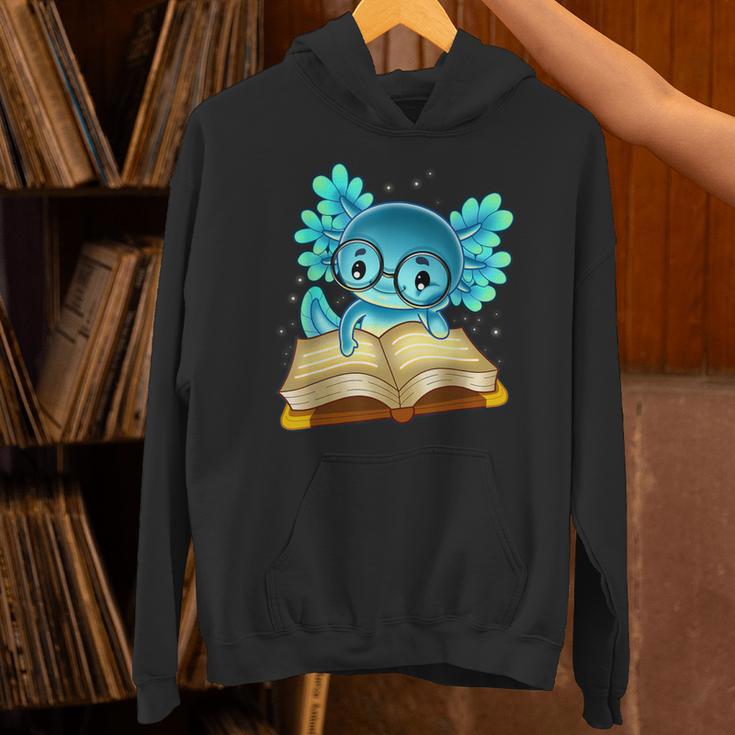 Axolotl Read Book Ambystoma Mexicanum Mexican Walking Fish Unisex Hoodie
