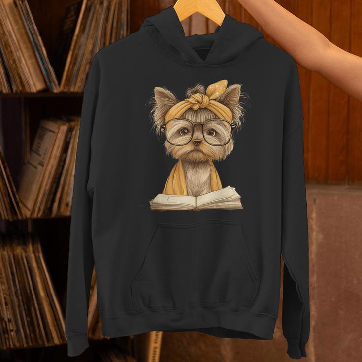 Baby Tiger Open Book Reading Graphic Portrait Round Glasses Unisex Hoodie