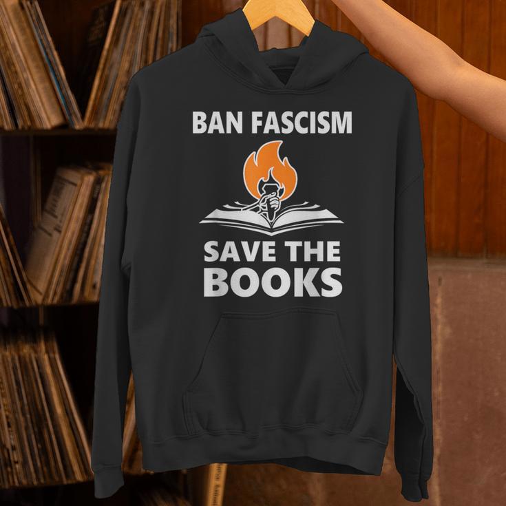 Ban Fascism Save The Books Hands Off Resist Fascism Is Bad Unisex Hoodie Ban Fascism Save The Books Hands Off Resist Fascism Is Bad Unisex Hoodie