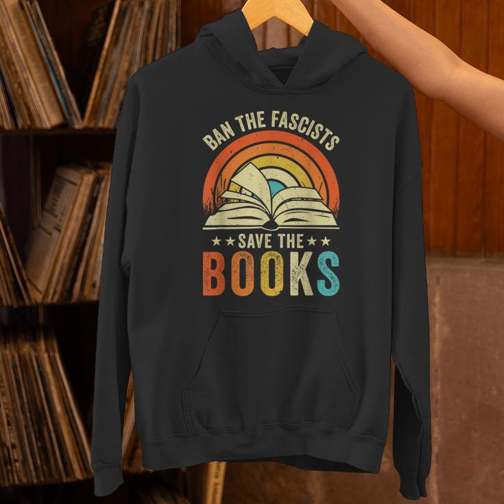 Ban The Fascists Save The Books Book Lover Worm Nerd Unisex Hoodie