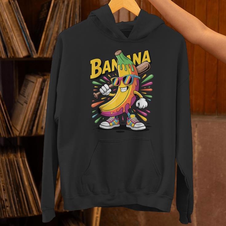 Banana Baseball Cartoon Cool Sports Kids Teens Unisex Hoodie