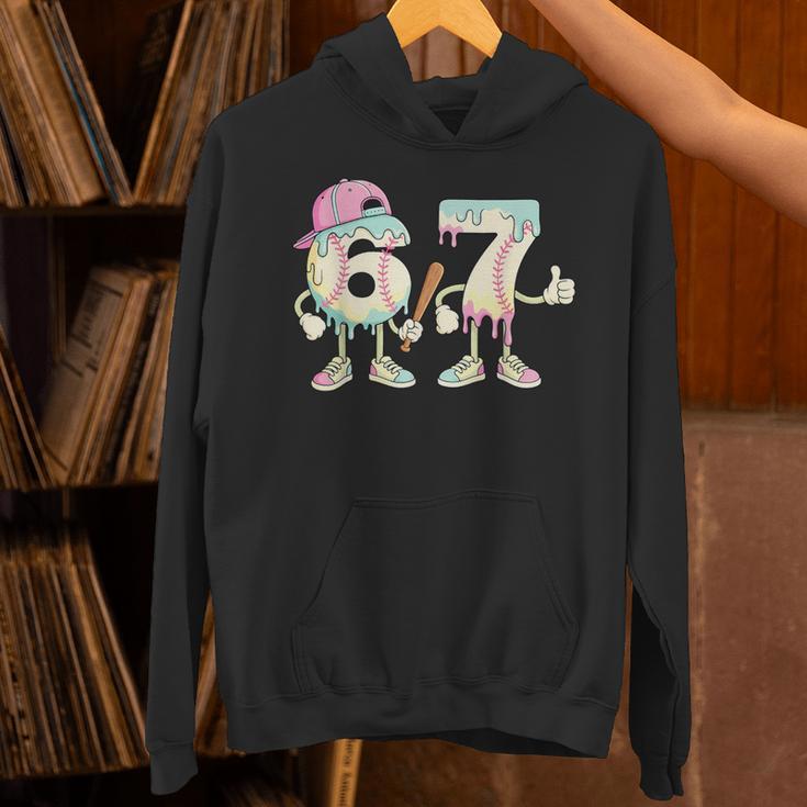 Baseball 67 Dripping Six Seven Drip Meme Ice Cream Boy Unisex Hoodie Baseball 67 Dripping Six Seven Drip Meme Ice Cream Boy Unisex Hoodie