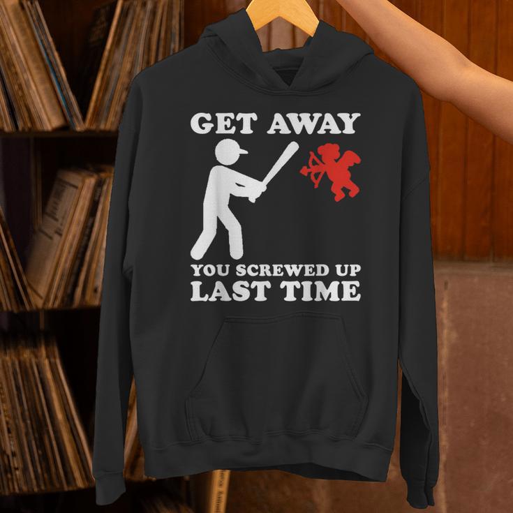 Baseball Anti Valentine Humor Cupid Joke Men Women Unisex Hoodie