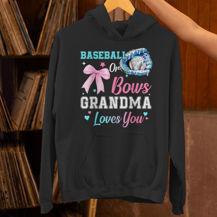 Baseball Or Bows Your Grandma Loves You Gender Reveal Unisex Hoodie Baseball Or Bows Your Grandma Loves You Gender Reveal Unisex Hoodie