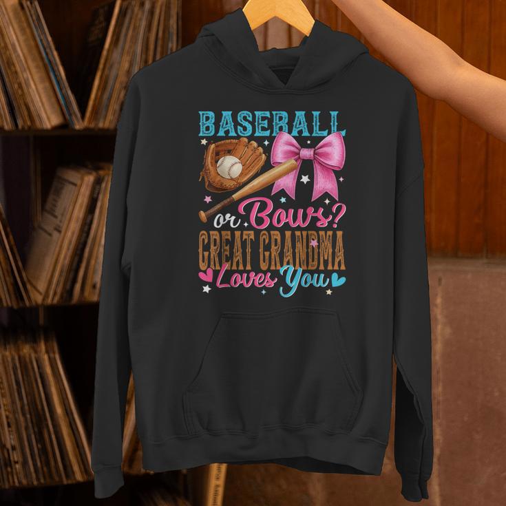 Baseball Or Bows Great Grandma Loves You Gender Reveal Unisex Hoodie
