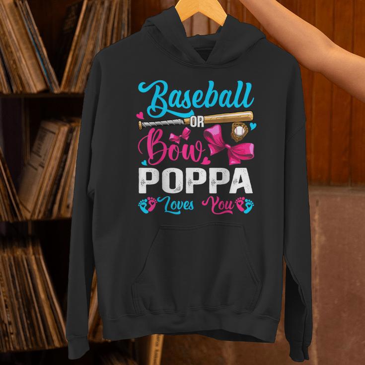 Baseball Or Bows Poppa Loves You Gender Reveal Unisex Hoodie Baseball Or Bows Poppa Loves You Gender Reveal Unisex Hoodie