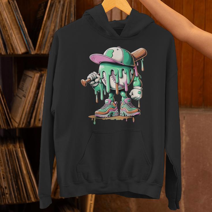 Baseball Drip For Boys Ice Cream Drip Baseball Unisex Hoodie