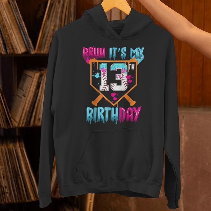 Baseball Drip Bruh It's My 13th Birthday Boy Ice Cream Drip Unisex Hoodie Baseball Drip Bruh It's My 13th Birthday Boy Ice Cream Drip Unisex Hoodie