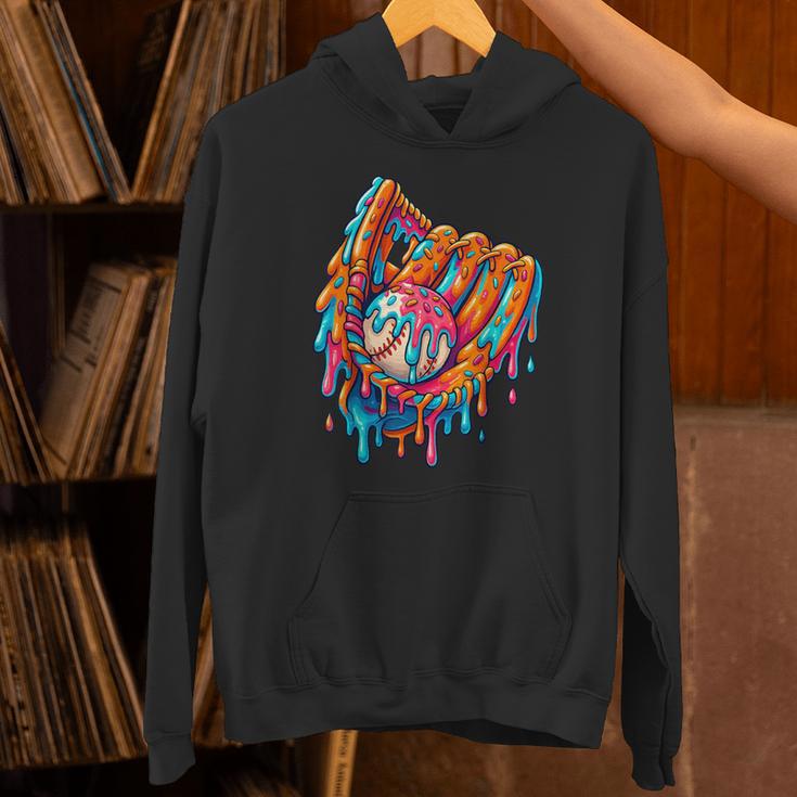 Baseball Drip Ice Cream Sprinkles Baseball Glove For Boys Unisex Hoodie Baseball Drip Ice Cream Sprinkles Baseball Glove For Boys Unisex Hoodie