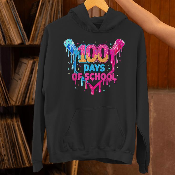 Baseball Ice Cream Drip 100 Days Of School Boys Girls 100th Unisex Hoodie Baseball Ice Cream Drip 100 Days Of School Boys Girls 100th Unisex Hoodie