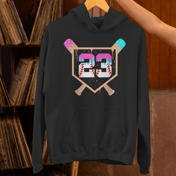 Baseball Ice Cream Drip Number 23 Player 23rd Birthday Unisex Hoodie Baseball Ice Cream Drip Number 23 Player 23rd Birthday Unisex Hoodie