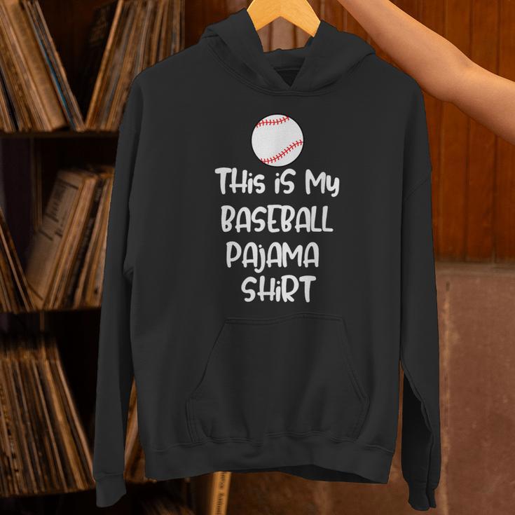 This Is My Baseball Pajama Shirt For Players Teens Boys Girl Unisex Hoodie
